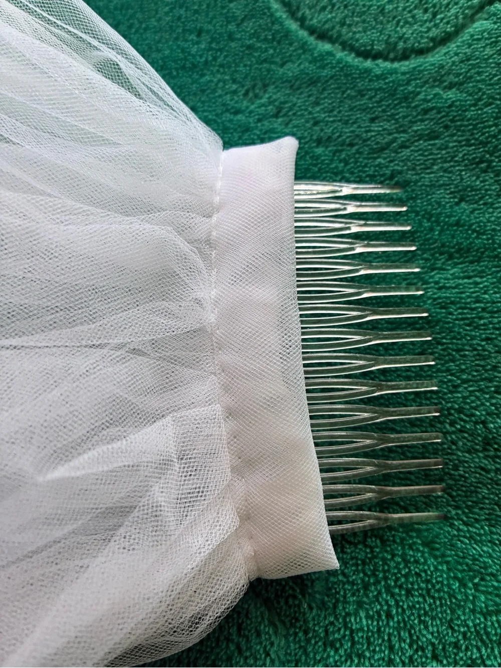 Veil for communion, dress up bridal 34 in on a 4 inch comb